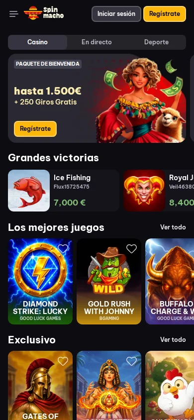Spinmacho Casino op Mobiele Apparaten